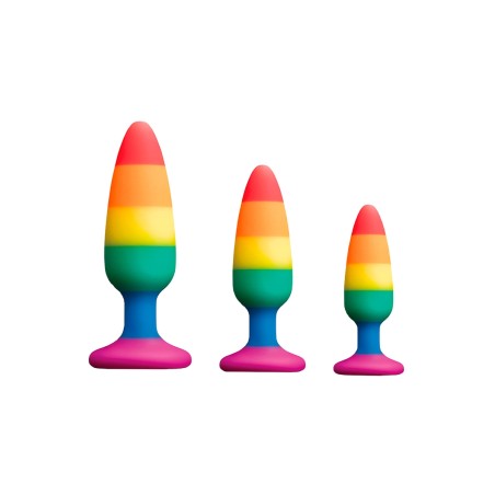 Plug anal arc en ciel Hiperloo L - par Wooomy