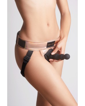 Harnais Curious holographique rose gold - par Strap On Me