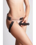 Harnais gode Curious holographique rose gold - par Strap On Me