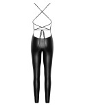 Combinaison dos nu Wild F316 wetlook effet croco, lingerie par Noir HandMade