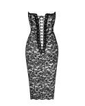 Robe corset Catalyst F301 dentelle, lingerie par Noir HandMade