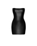 Mini robe bustier Wild F317 wetlook effet croco, lingerie par Noir HandMade