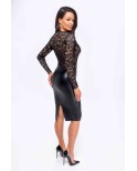 Robe Euphoria F295 wetlook et dentelle, par Noir HandMade Robe Euphoria F295 wetlook et dentelle, par Noir HandMade