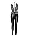 Combinaison collier Libido F298 wetlook et dentelle, par Noir Handmade