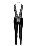 Combinaison collier Libido F298 wetlook et dentelle, par Noir Handmade