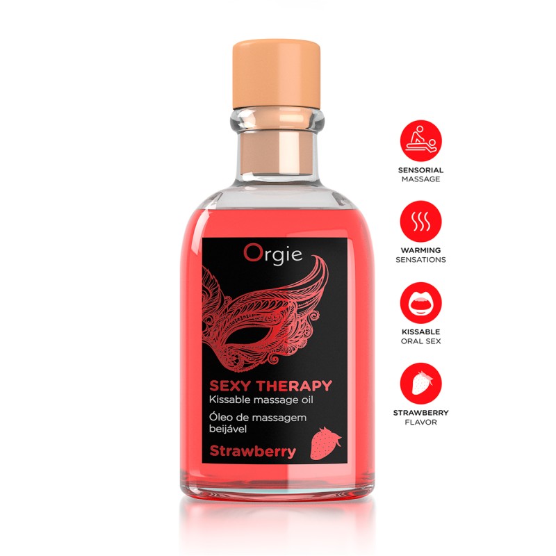 Huile de massage embrassable Sexy Therapy fraise par ORGIE Huile de massage embrassable Sexy Therapy fraise par ORGIE