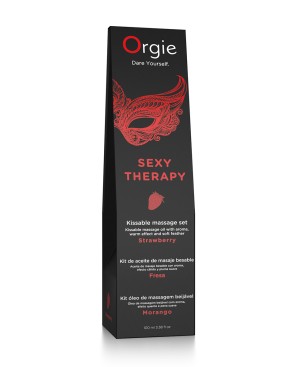 Huile de massage embrassable Sexy Therapy fraise par ORGIE