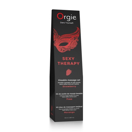 Huile de massage embrassable Sexy Therapy fraise par ORGIE