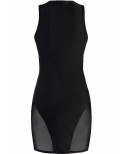 Robe moulante noire V-10619 - lingerie par Axami