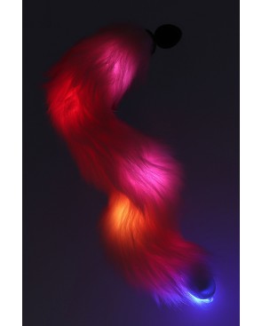 Plug anal Licorne avec queue Lumineuse - par Taboom