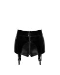Short à jarretelles Glam F325 vinyle et wetlook, lingerie par Noir HandMade