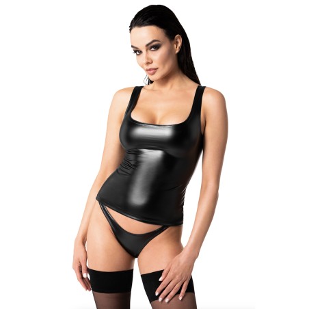 Top Elixir F346 wetlook, lingerie par Noir HandMade