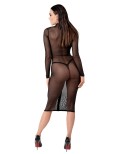 Robe mi-longue Ecstasy F347 en tulle, lingerie par Noir HandMade