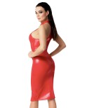 Robe mi-longue Orgia F354 wetlook, lingerie par Noir HandMade