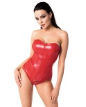 Corset rouge Mysteria F355 wetlook, par Noir HandMade