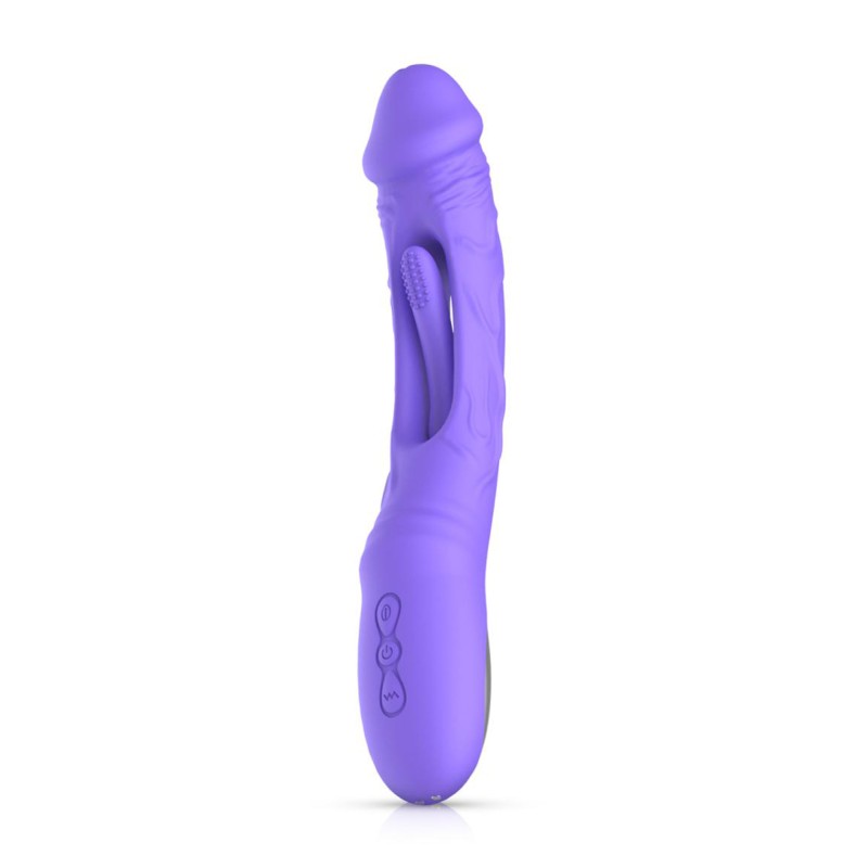 Vibro avec stimulateur de point G Flax Avec tapotements - par Good Vibes Only Vibro avec stimulateur de point G Flax Avec tapotements - par Good Vibes Only
