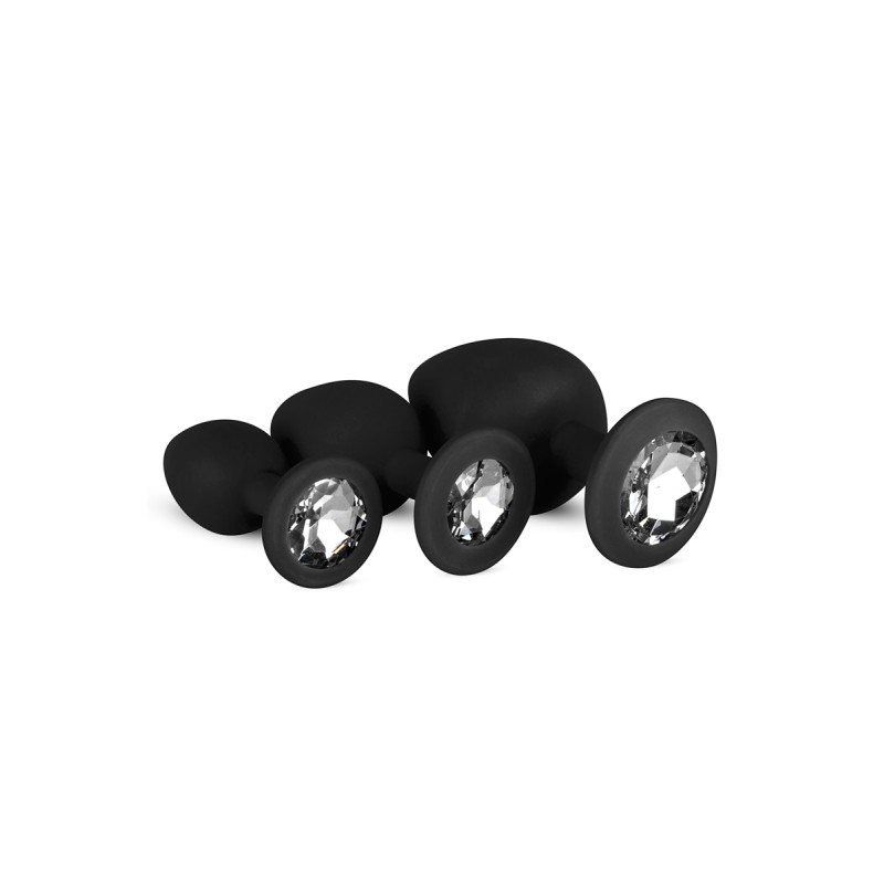 Kit entrainement 3 Butt plugs noir - par Easy Toys Kit entrainement 3 Butt plugs noir - par Easy Toys