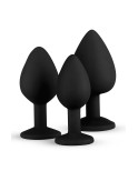 Kit entrainement 3 Butt plugs noir - par Easy Toys Kit entrainement 3 Butt plugs noir - par Easy Toys