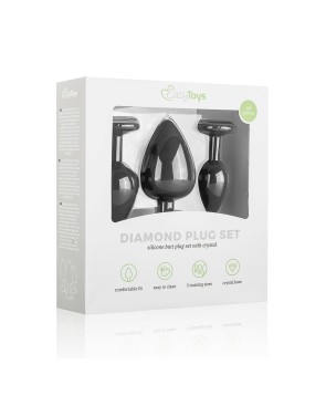 Kit entrainement 3 Butt plugs noir - Easy Toys