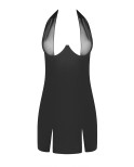 Robe Kesmina faux cuir Bustier tulle - lingerie par Passion