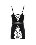 Robe ouvert Kristeen noire - lingerie par Passion