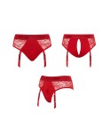 Harnais lingerie ouverte Diva (rouge) pour Gode S-XXL par Strap On Me