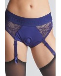 Harnais lingerie ouverte Diva (bleu) pour Gode, S-XXL par Strap On Me Harnais lingerie ouverte Diva (bleu) pour Gode, S-XXL par Strap On Me