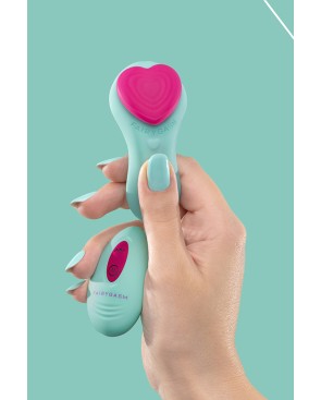 Stimulateur télécommandé de culotte HeartGem vert - FairyGasm