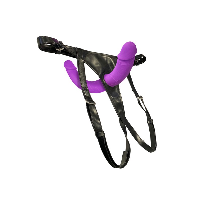 Double Strap-On ultra doux 32 cm, Gode Ceinture - par Sweet Smile Double Strap-On ultra doux 32 cm, Gode Ceinture - par Sweet Smile