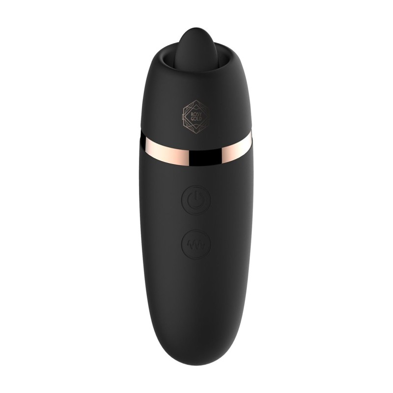 Stimulateur Clitoris 2 en 1 avec langue vibrante - par Rosy Gold