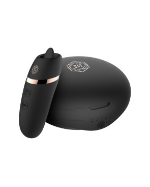 Stimulateur Clitoris 2 en 1 avec langue vibrante - par Rosy Gold