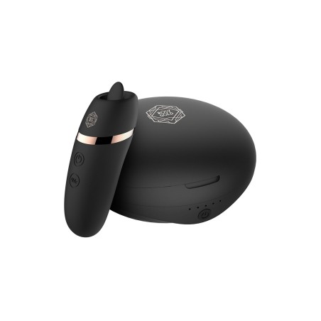 Stimulateur Clitoris 2 en 1 avec langue vibrante - par Rosy Gold