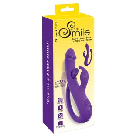 Vibromasseur Rabbit avec tickler flexible - par Sweet Smile