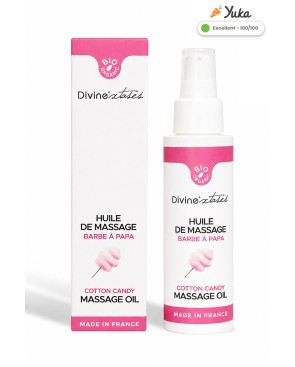 Huile de massage BIO barbe à papa - Divinextases