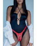 Harnais pour Gode Fabulous Simili Cuir Rouge vernis - par Strap On Me